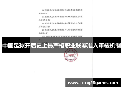 中国足球开启史上最严格职业联赛准入审核机制